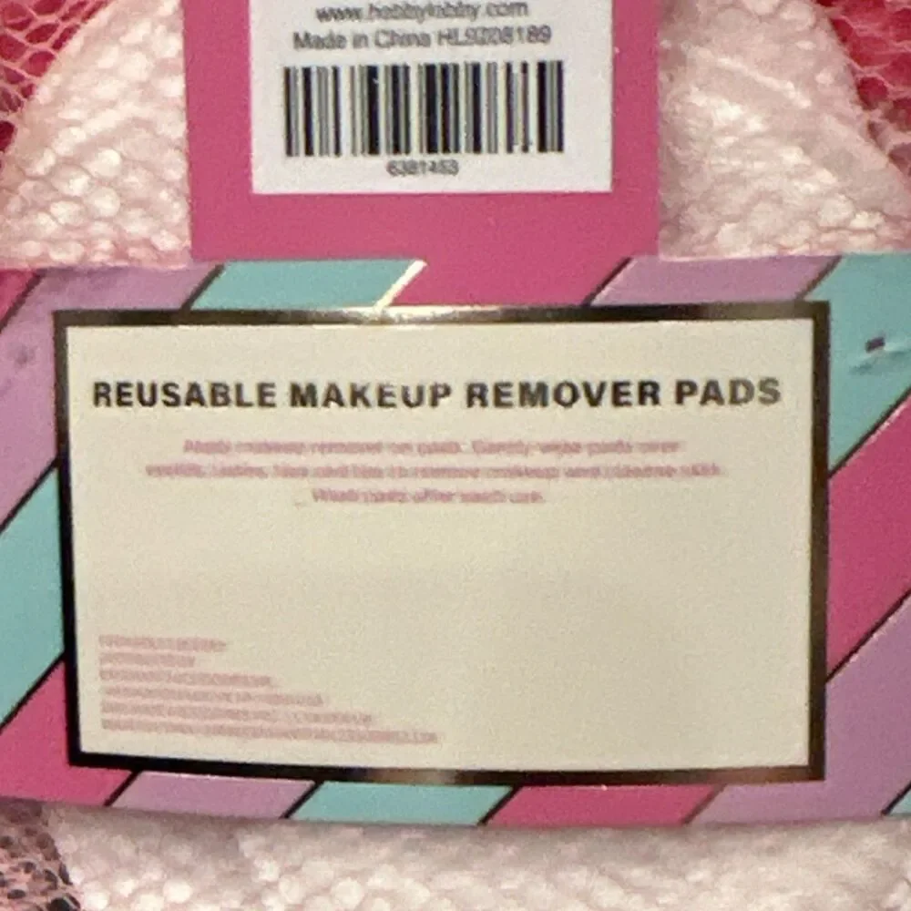 Hobby Lobby Reusable Ultra-Soft Microfiber Makeup Remover Pads Pink Polka Dot